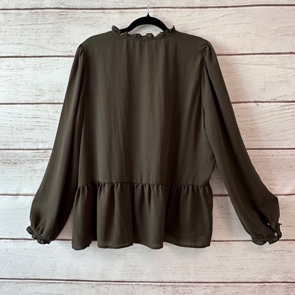 Loft Olive Green Blouse Size Large
Lined Lightweight Office Church Career Dress - Picture 2 of 7